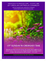 August 7th 19th Sunday in Ordinary Time