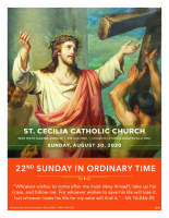 August 30, 2020: 22nd Sunday of OT