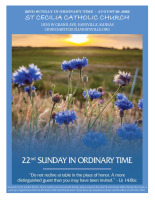 22nd Sunday in Ordinary Time -- Aug 28th