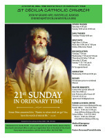 August 25, 2024--21st Sunday in Ordinary Time