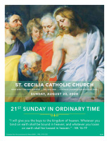 August 23, 2020: 21st Sunday of OT