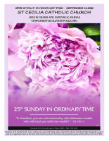 25th Sunday in Ordinary Time Sept 18th