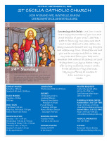 September 13, 2026, 2026 The 24th Sunday in Ordinary Time